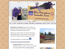 Tablet Screenshot of bluemountainlavender.com